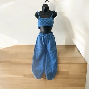 Good condition princess polly Arabella blue quilted set 
SZ 4